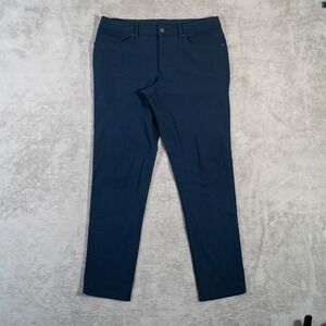 Lululemon Pants Mens 32x30 Blue Commission Slim Fit Warpstreme Tech Chinos Dress